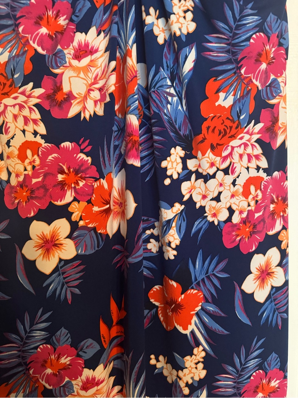 Tommy Bahama Navy Floral Maxi Dress with Pink and Orange Blooms - Picture 5 of 8